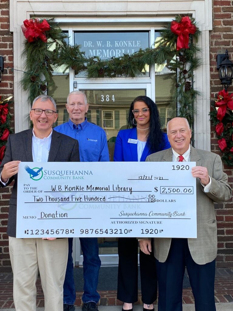 susquehanna community bank supports konkle library